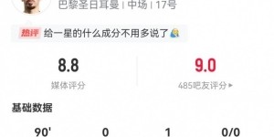 幸运10预测-大师！维蒂尼亚本场1助攻+4关键传球 13长传9成功 获评8.8分